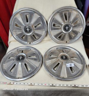 b48- set of four 14-inch original 1966 Ford Mustang Mag Style hubcaps