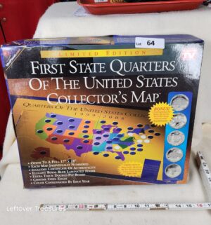 b64- First State Quarters Collectors Map