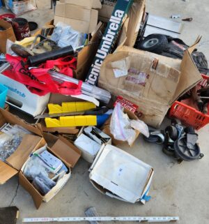 y41- HUGE Pile of usable hardware, tools. Buyer to take all - Image 1