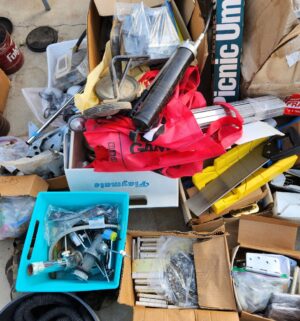 y41- HUGE Pile of usable hardware, tools. Buyer to take all - Image 2