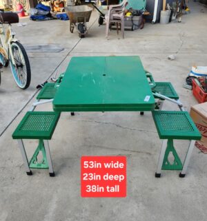 y48- vintage portable camping picnic table - Image 1