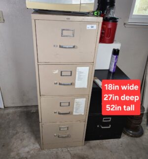 y54- hon legal size file cabinet - Image 1