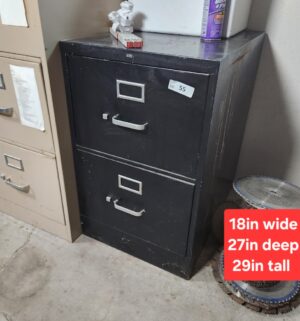y55- Hon 2 Drawer legal size file cabinet - Image 1