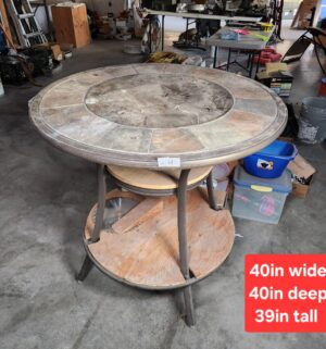 y63- Tile Top Bistro Table - Image 1