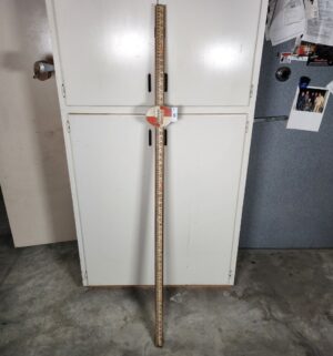 y65- vintage wooden surveying grade rod - Image 1