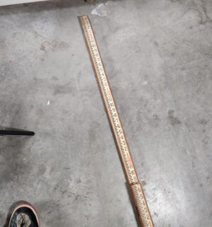 y65- vintage wooden surveying grade rod - Image 3