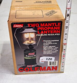 y120- coleman two mantle propane lantern - Image 1