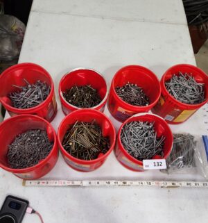 y132- tins of nails - Image 1