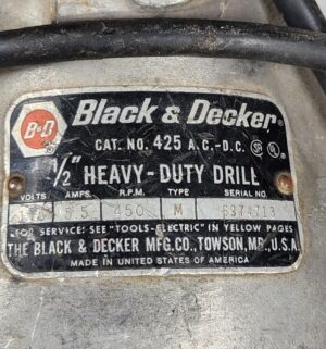 y194- black & decker 1/2 inch heavy duty drill - Image 2