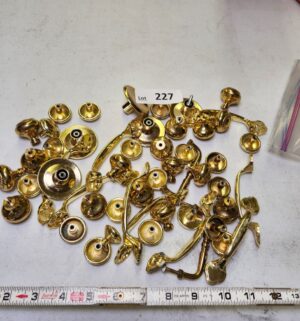 y227- brass tone drawer pulls, knobs - Image 1