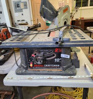 y236- sears craftsman 10 inch table saw. Tested/works - Image 1