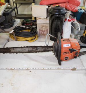 y239- Husqvarna Tomos Type 65L. Chainsaw. Has compression - Image 1