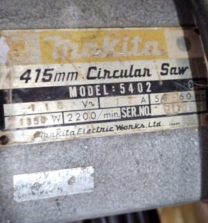 y242- Makita 415mm Circular Saw. Model 5402 w/ extra blades. Tested/works - Image 4