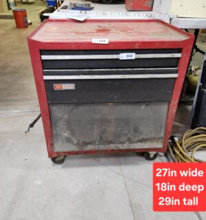 y244- sears craftsman rolling tool box. No tools - Image 1
