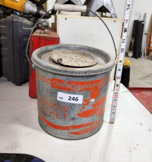 y246- Old Pal galvanized steel minnow bucket - Image 1