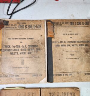y253- 1940/50s War Department, Dept of the Army Technical Manuals, Supply Catalogs 4x4 truck, Willys overland, Ford model GPW - Image 2