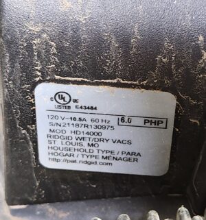 y271- Ridgid NXT 12 gallon shop vac - Image 3