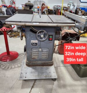 y278- Delta Rockwell 10 inch unisaw ED657. tested/works - Image 1