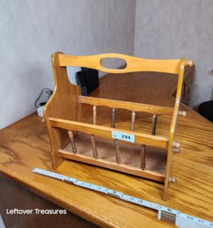 y294- wooden magazine rack - Image 1