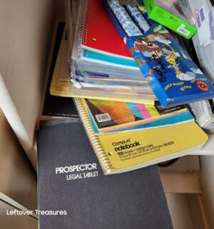 y298- office supplies on shelf - Image 2