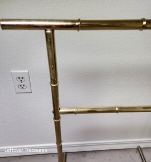 y355- vintage brass faux bamboo quilt rack - Image 2