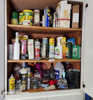 y356- garden, car products in cabinet - Image 1