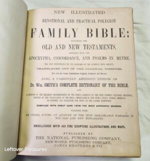 y408- STUNNING 1870 Family Bible with Artwork - Image 7