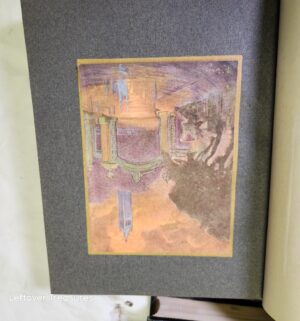 y409- Antique Blue & gold year books with artwork - Image 3