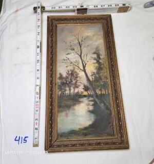 y415- Antique Oil Painting on Board. 1800s - Image 1