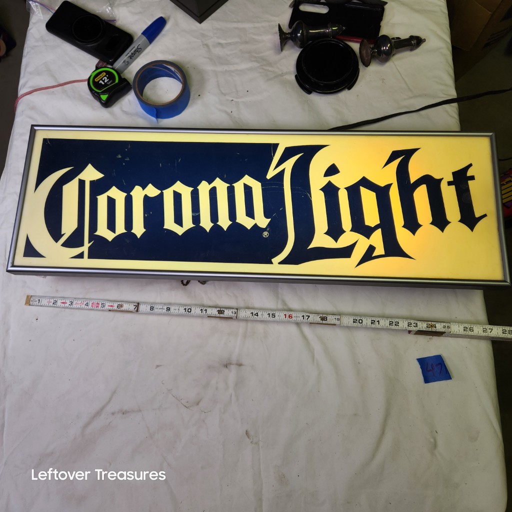 y471- Corona Light branded promotional light box sign - Leftover