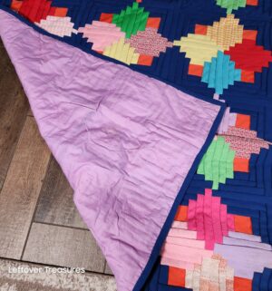 y478- vintage Jumping Jacks quilt features a vibrant patchwork design. Homemade - Image 4