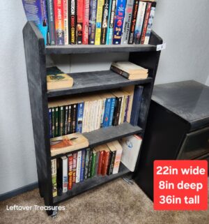 a3- Small Back Bookcase. Wood. No contents