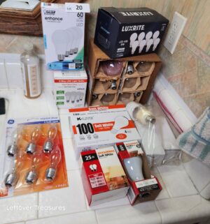 a20- Household Light Bulbs. Partial boxes