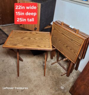 a43- TV Tray Set w/ holder - Image 1