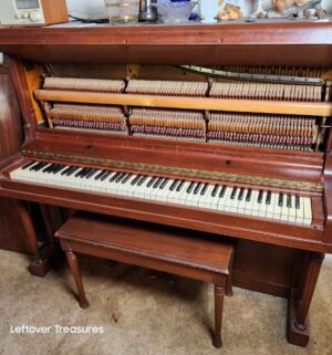 a44- Early 1900s Piano w/ bench. Loading Assistance Available - Image 2