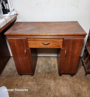 a45- Antique Bank Drawer Desk. Similar to a Cushmans Banker Drawer Desk - Image 1