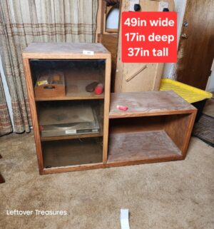 a49- Rolling Media Cabinet. Great for shops and media storage - Image 1