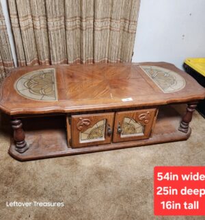 a50- glass panel coffee table - Image 1