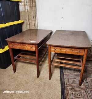 a58- pair of vintage Mersman mid-century modern side tables - Image 1