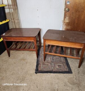 a58- pair of vintage Mersman mid-century modern side tables - Image 5
