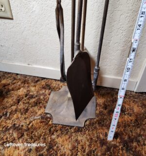 a70- Vintage brass tone fireplace tools - Image 2