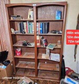 a72- Very Nice Double Bookcase. Solid Wood - Image 1