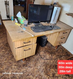 a78- Vintage Executive Desk - Image 1