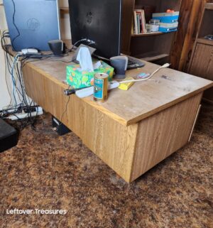 a78- Vintage Executive Desk - Image 2