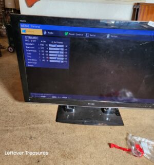 a87- Sharp Aquos 52 in TV Monitor w/ remote - Image 2