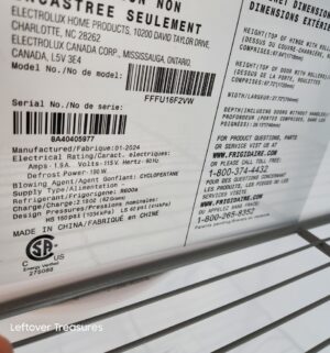 a88- 2024 Frigidaire Freezer. Tested/works. - Image 4
