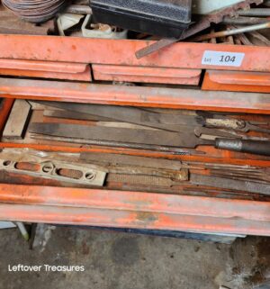 a104- vintage craftsman rolling tool box with some tools - Image 3