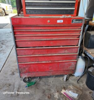 a106- vintage Snap-on 7-drawer rolling tool cabinet with tools and some snap on tools - Image 1