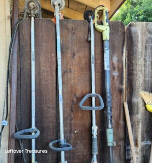 a120- very weather weed eaters and electric pole saw. All 3 have compression, saw works - Image 2