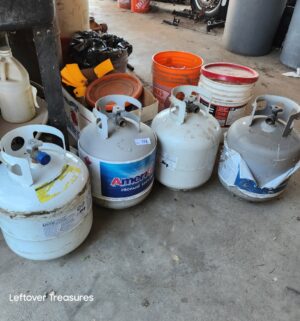 a122- 4 Propane Tanks 50-75% full - Image 1